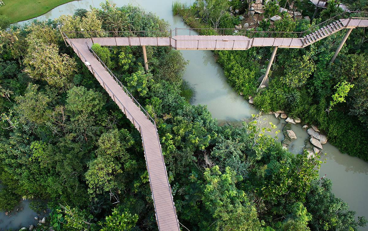 Skywalk top view, skywalk, 