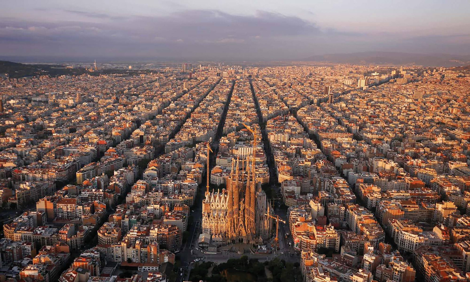 Eixample, Cerda’nın planının uygulanan bölümü, Barselona