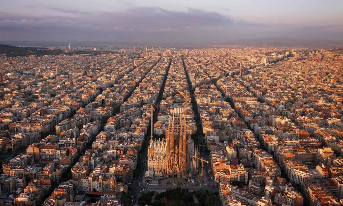 Eixample, Cerda’nın planının uygulanan bölümü, Barselona